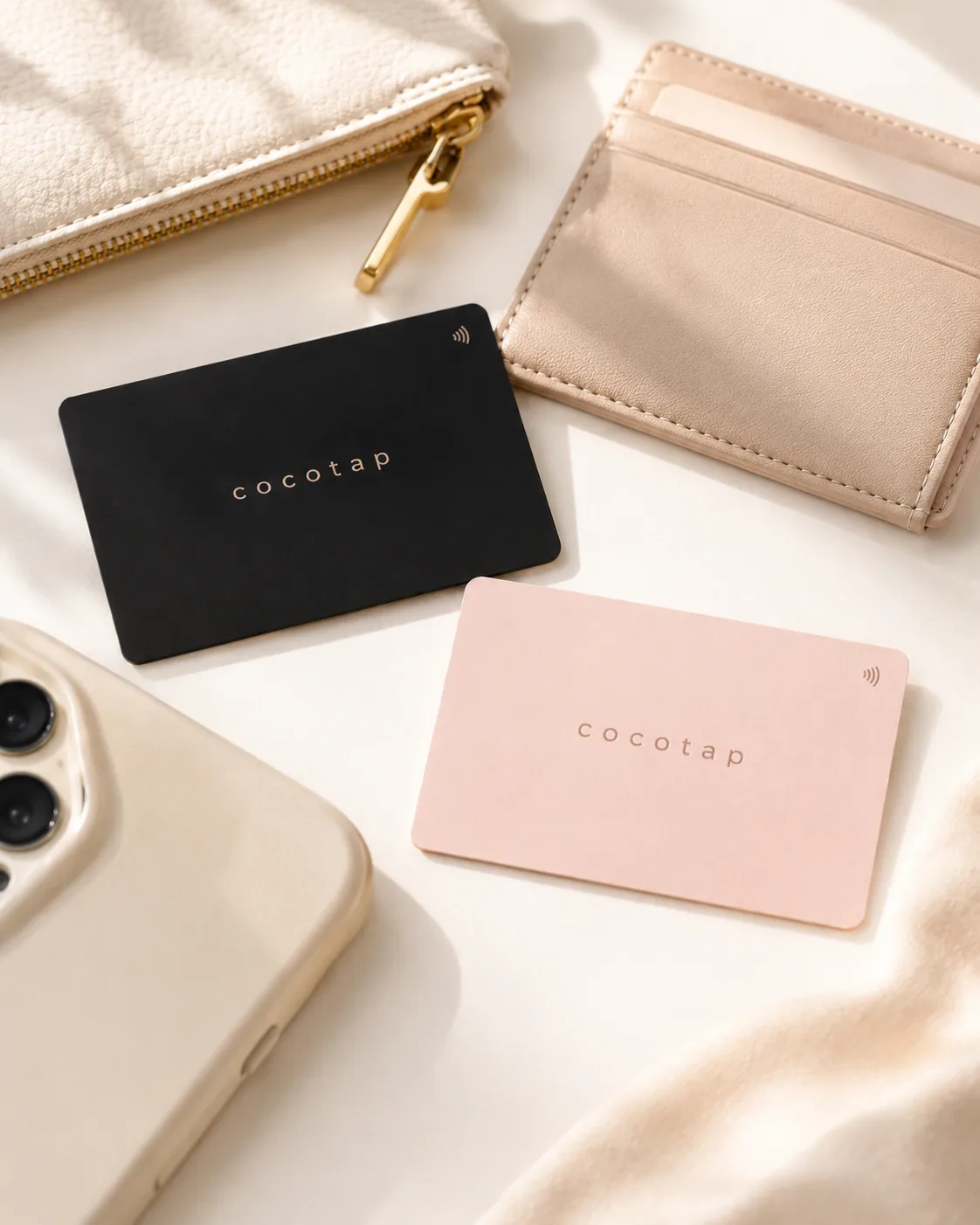 cocotap cardのブラックとピンク